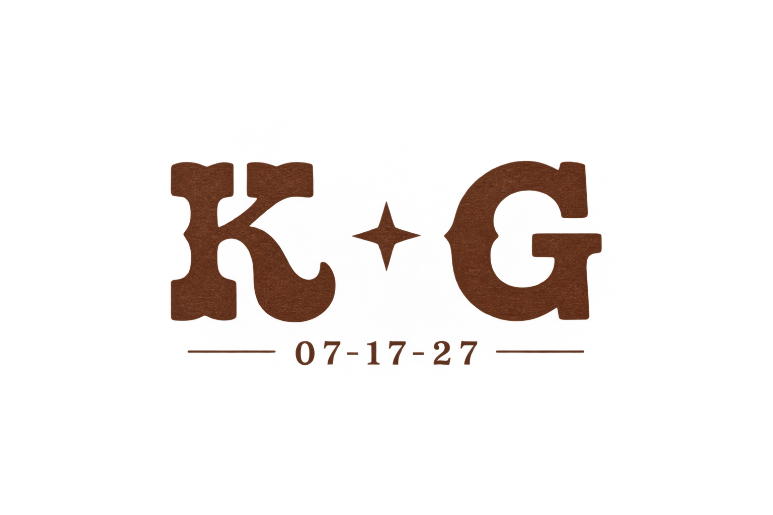 K and G wedding logo